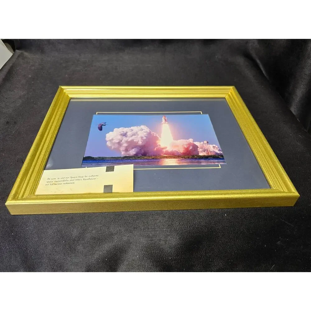 Kennedy Space Center STS-95 NASA Shuttle Launch Picture Framed & Souvenir Ticket